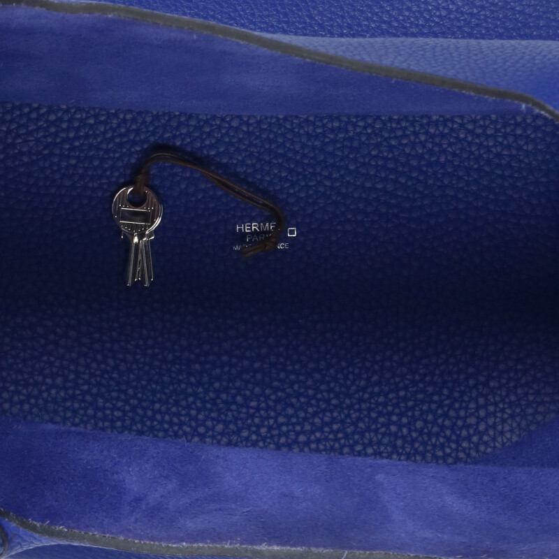 HERMES Picotin Lock MM Blue Touch Alligator Size ONE SIZE