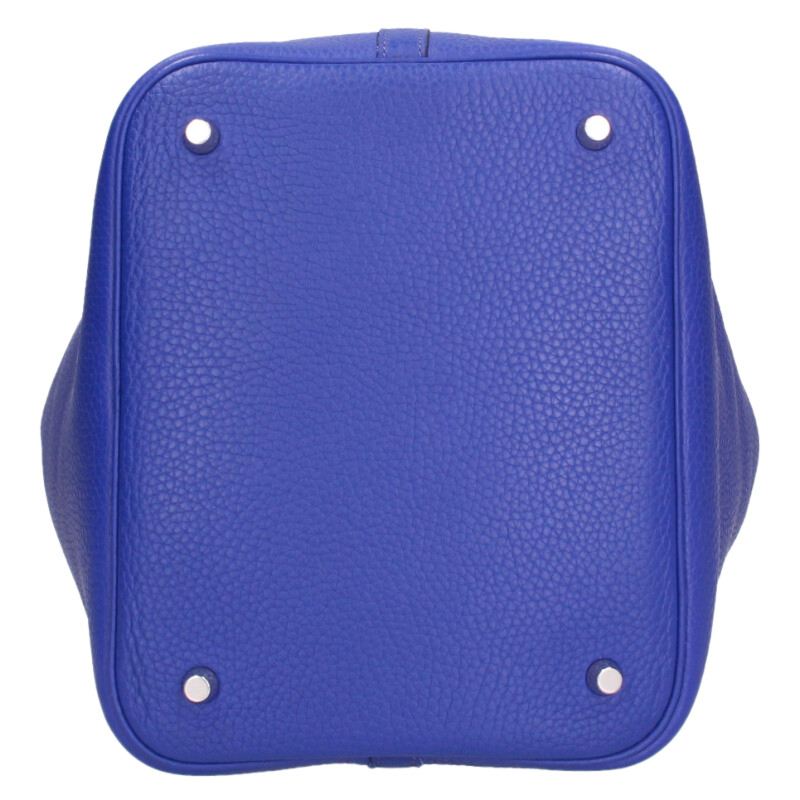 HERMES Picotin Lock MM Blue Touch Alligator Size ONE SIZE