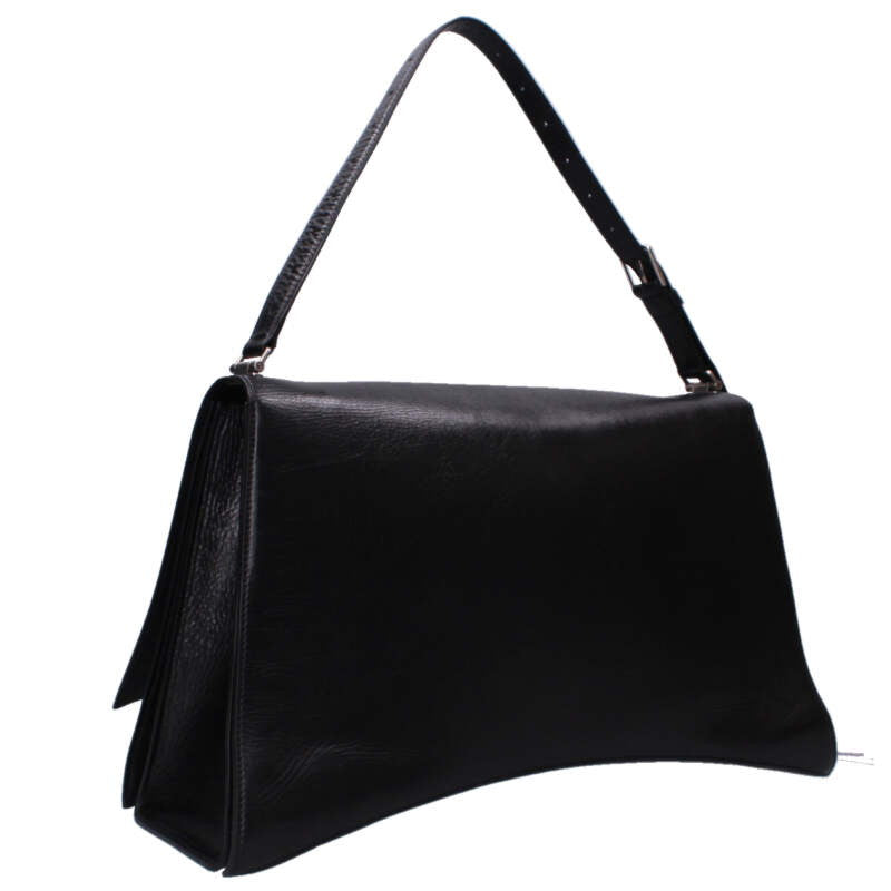BALENCIAGA Crush Large Leather Handbag Size ONE SIZE