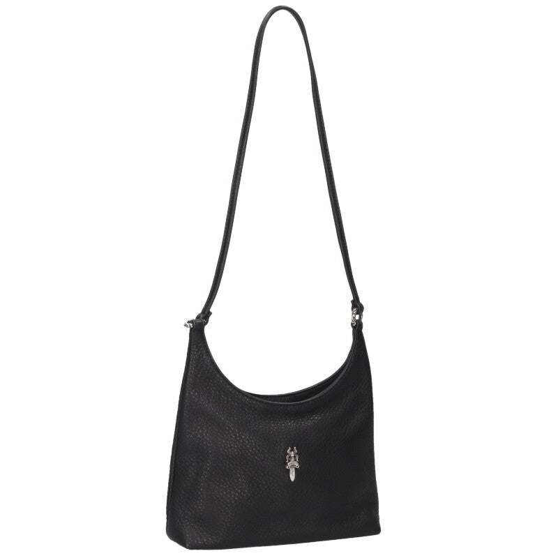 Chrome Hearts Dagger Leather Handbag Black Size ONE SIZE