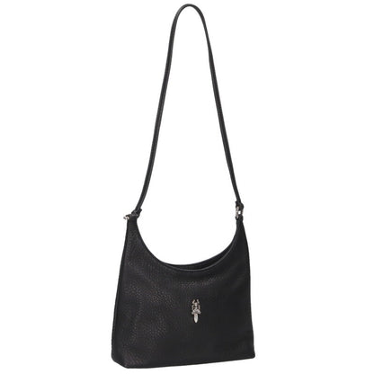 Chrome Hearts Dagger Leather Handbag Black Size ONE SIZE