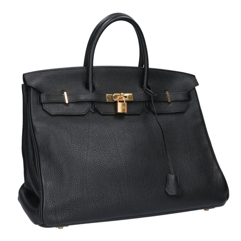 HERMES Birkin 40 Togo Leather GHW Black/Gold Size ONE SIZE