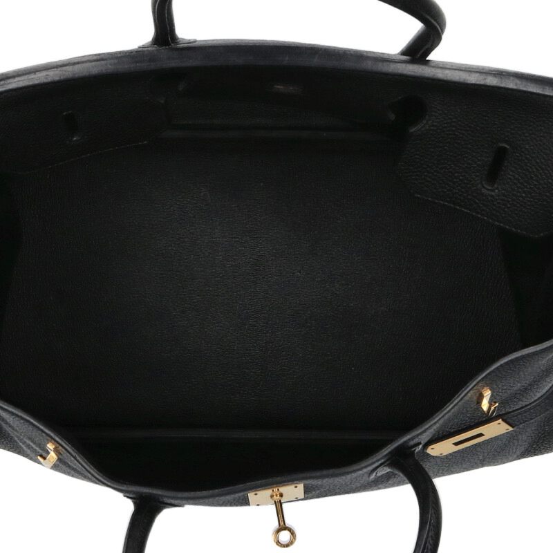 HERMES Birkin 40 Togo Leather GHW Black/Gold Size ONE SIZE