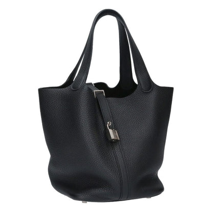 HERMES Picotin MM Clemence Leather SHW Size ONE SIZE