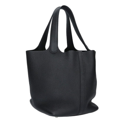 HERMES Picotin MM Clemence Leather SHW Size ONE SIZE