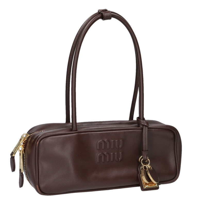 miumiu Logo Charm Handbag Brown Size ONE SIZE