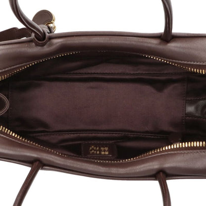 miumiu Logo Charm Handbag Brown Size ONE SIZE