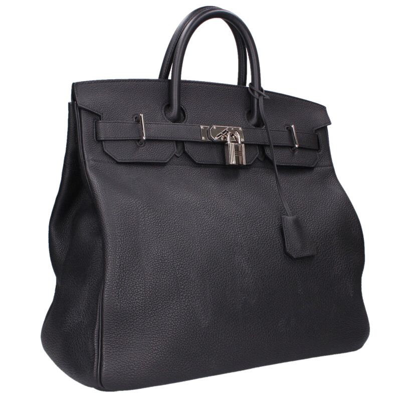 HERMES HAC 40 Togo Leather SHW Black/Silver Size ONE SIZE