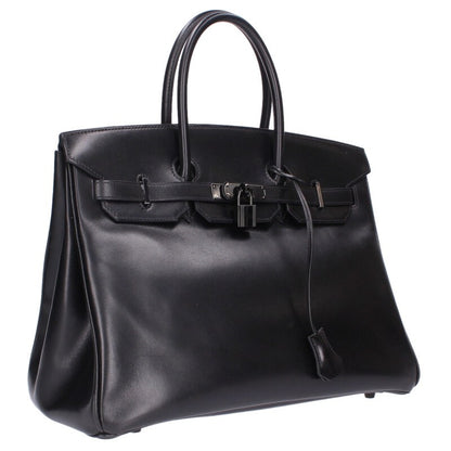 HERMES Birkin 35 So Black Box Calf Monochrome Size ONE SIZE