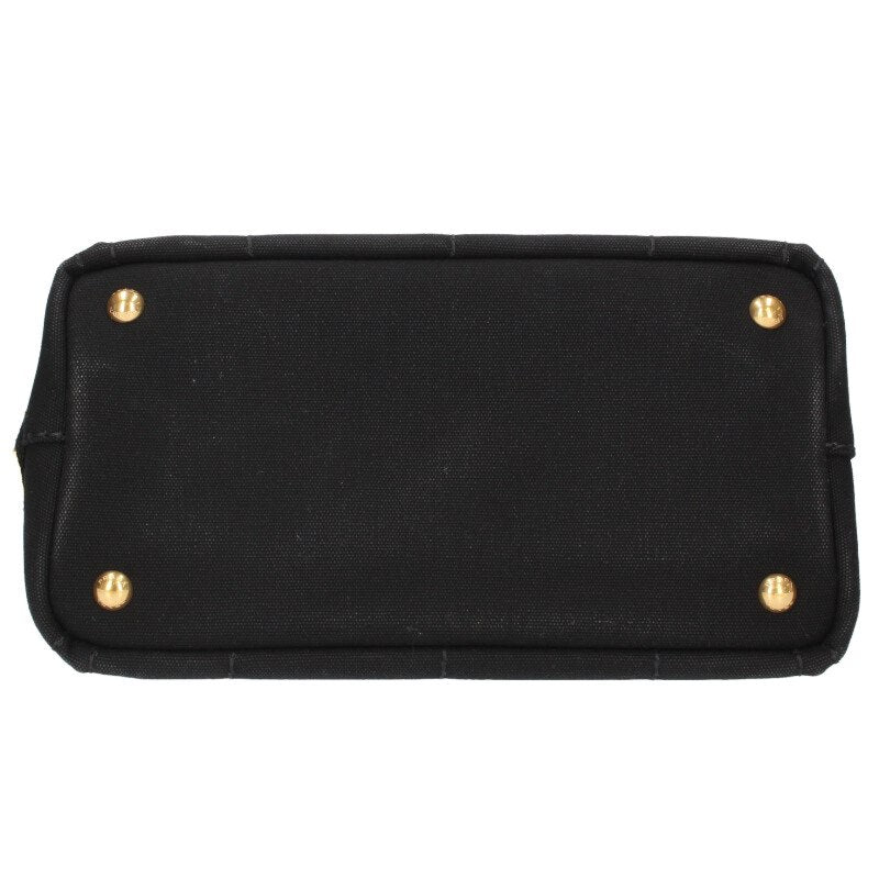 Prada Canapa Logo Canvas 2-Way Handbag Black