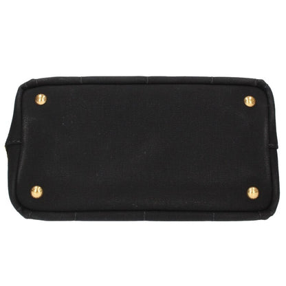 Prada Canapa Logo Canvas 2-Way Handbag Black