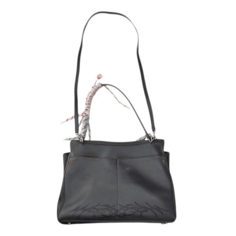 BALENCIAGA Rodeo Leather Handbag Grey Size ONE SIZE