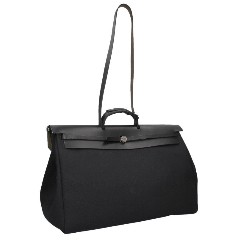 HERMES Herbag Zip GM Toile Militaire Vache Size ONE SIZE