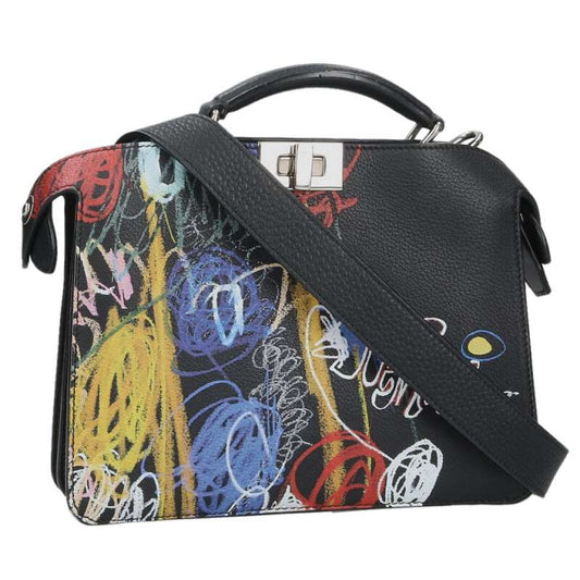 FENDI Peekaboo Graphic Paint Shoulder Handbag Size ONE SIZE