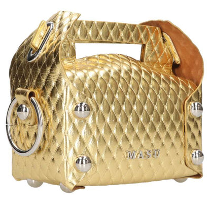 MASU LEATHER CAKE BAG F9OJ008 Gold Handbag Size ONE SIZE