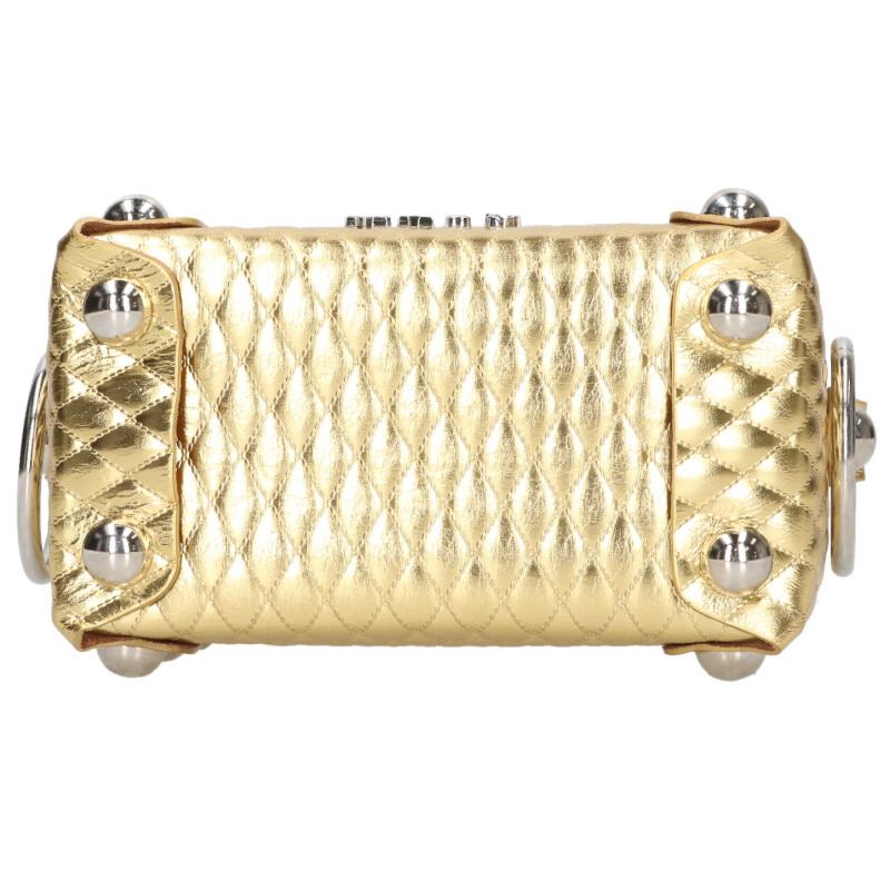 MASU LEATHER CAKE BAG F9OJ008 Gold Handbag Size ONE SIZE