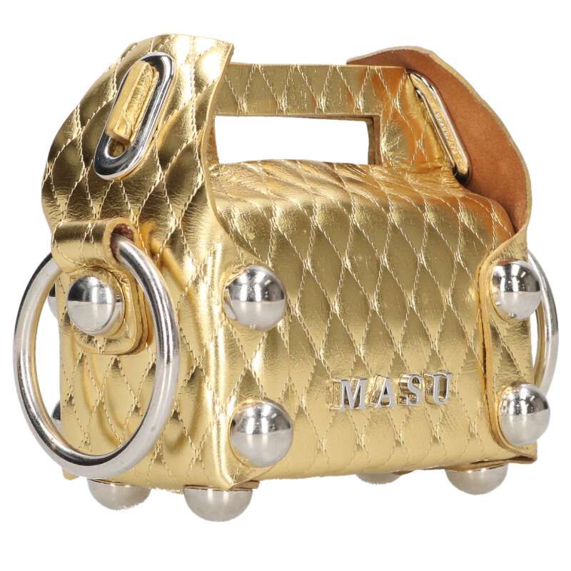 MASU LEATHER CAKE BAG PETIT Gold Handbag Size ONE SIZE