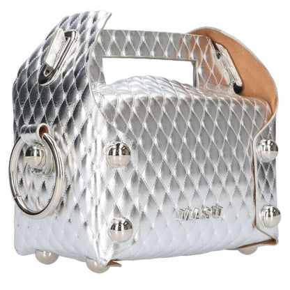MASU LEATHER CAKE BAG F9OJ008 Silver Handbag Size ONE SIZE