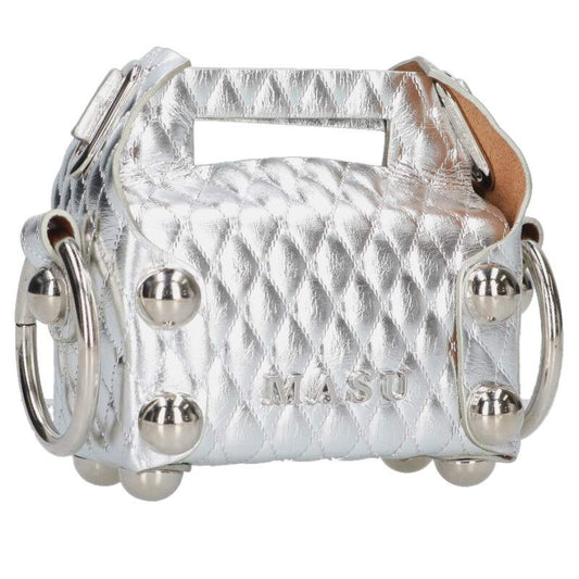 MASU LEATHER CAKE BAG PETIT Silver Handbag Size ONE SIZE