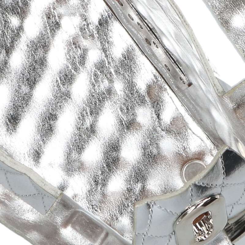 MASU LEATHER CAKE BAG PETIT Silver Handbag Size ONE SIZE