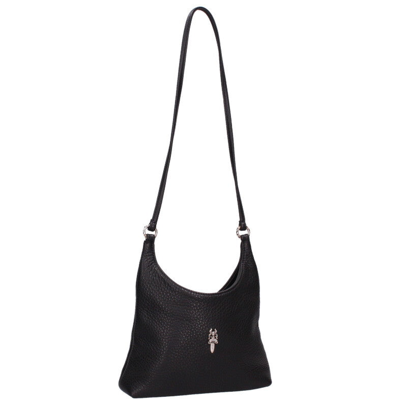 Chrome Hearts Viv Dagger Leather Handbag Black