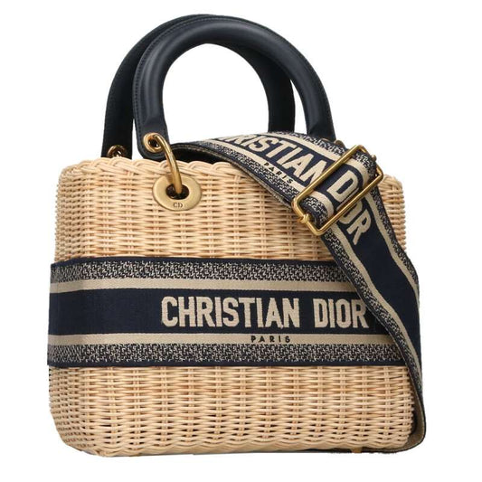 DIOR Lady Dior Wicker Medium 2-Way Handbag Size ONE SIZE