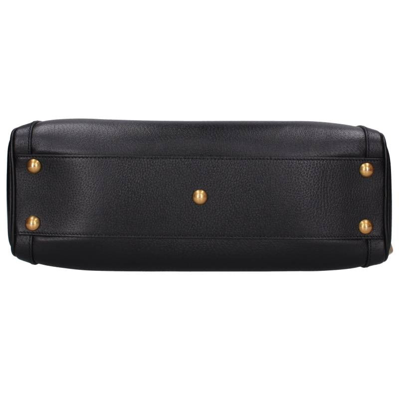 GUCCI Diana Bamboo Duffle Medium Handbag Black Size ONE SIZE