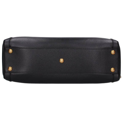 GUCCI Diana Bamboo Duffle Medium Handbag Black Size ONE SIZE