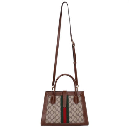 GUCCI GG Sherry Line Handbag Brown Size ONE SIZE