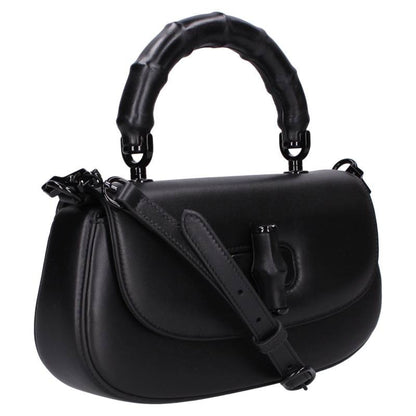 GUCCI Black Bamboo Diva Medium Handbag Size ONE SIZE