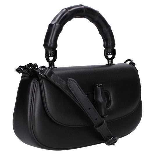 GUCCI Black Bamboo Diva Medium Handbag Size ONE SIZE