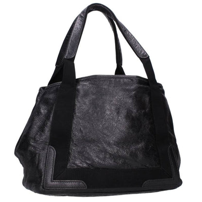 BALENCIAGA Black Cabas Leather Tote Bag Size ONE SIZE