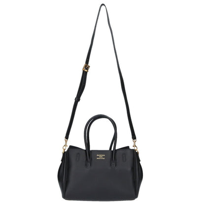 BALENCIAGA BEL AIR MINI Leather Black Gold Handbag Size ONE SIZE
