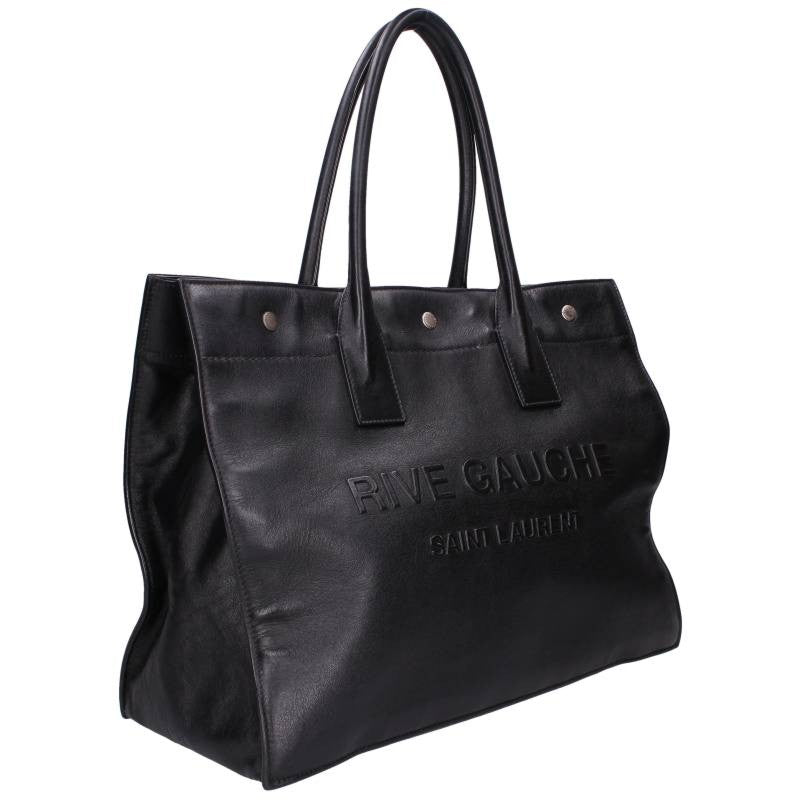 SAINT LAURENT PARIS Rive Gauche Logo Leather Size ONE SIZE