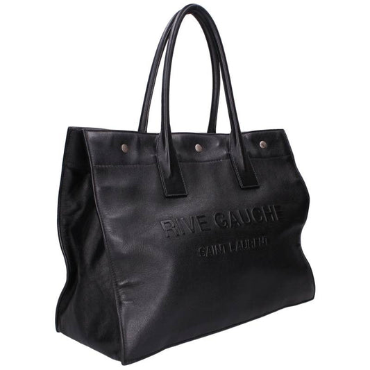 SAINT LAURENT PARIS Rive Gauche Logo Leather Size ONE SIZE