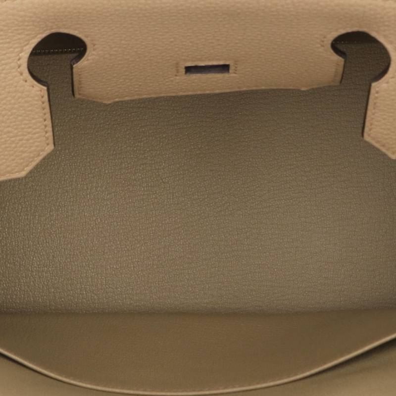 HERMES Birkin 30 W-Stamp Silver Togo Handbag Size 30