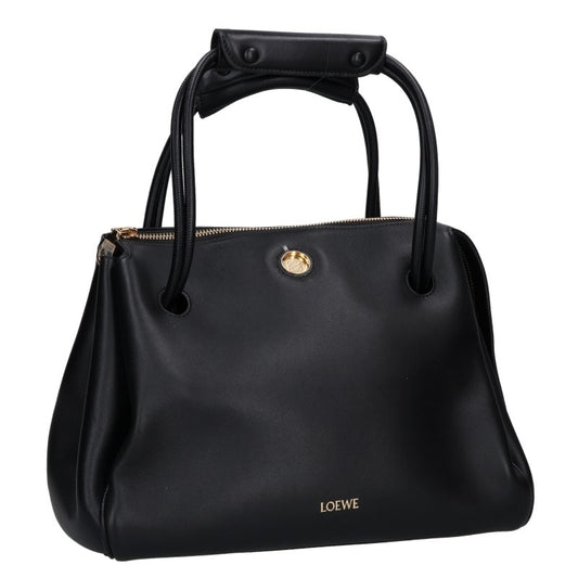 LOEWE Madrid Supple Grain Calf Black Gold Handbag Size ONE SIZE