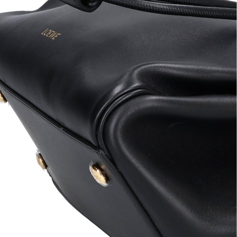 LOEWE Madrid Supple Grain Calf Black Gold Handbag Size ONE SIZE