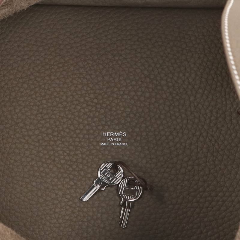 HERMES Picotin Lock MM G-Stamp Handbag Brown Size MM