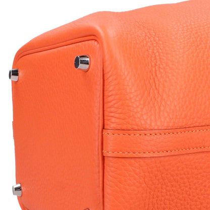 HERMES Picotin Lock PM Feu Orange Leather Bag Size PM