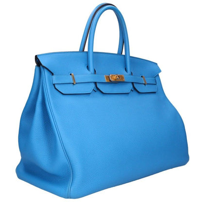 HERMES Birkin 40 Togo Bleu Zanzibar Leather Bag Size 40