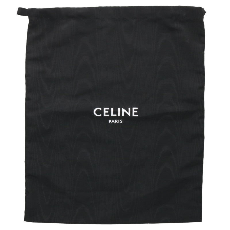 CELINE Large Boston Wax Effect Suede Bag Brown