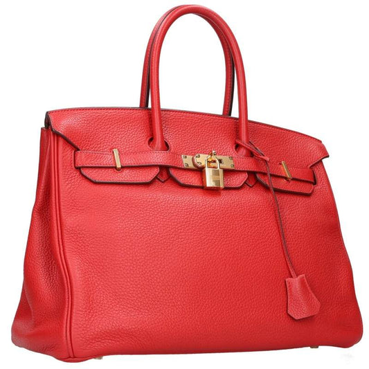 HERMES Birkin 35 Rouge Casaque Clemence Handbag Size 35