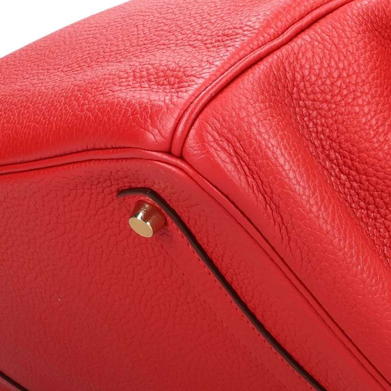 HERMES Birkin 35 Rouge Casaque Clemence Handbag Size 35