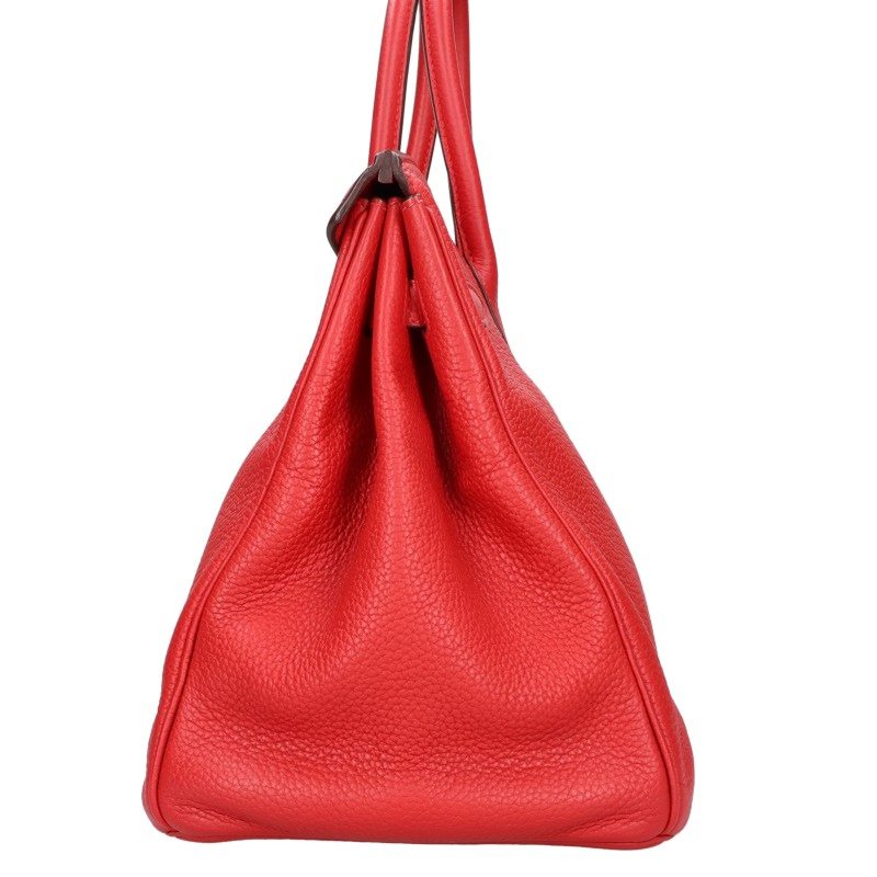HERMES Birkin 35 Rouge Casaque Clemence Handbag Size 35