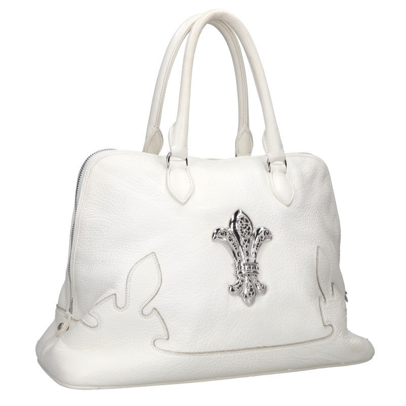Chrome Hearts Slouchy CH Fleur Leather Handbag Size ONE SIZE