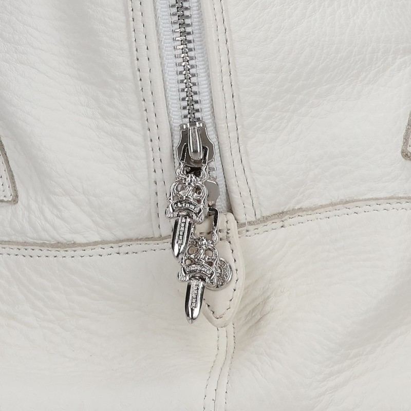Chrome Hearts Slouchy CH Fleur Leather Handbag Size ONE SIZE