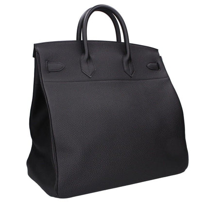 HERMES Haut a Courroies 40 Togo So Black Leather Bag Size 40