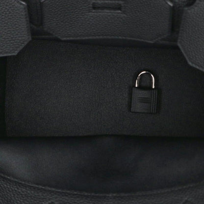 HERMES Haut a Courroies 40 Togo So Black Leather Bag Size 40
