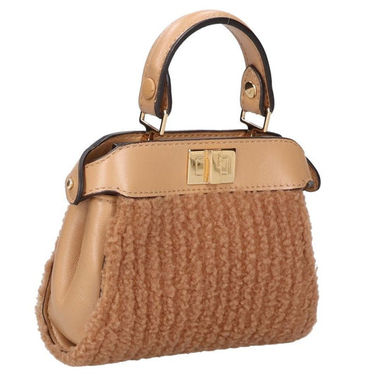 FENDI Brown Nano Peekaboo Boa Mini Handbag Size ONE SIZE